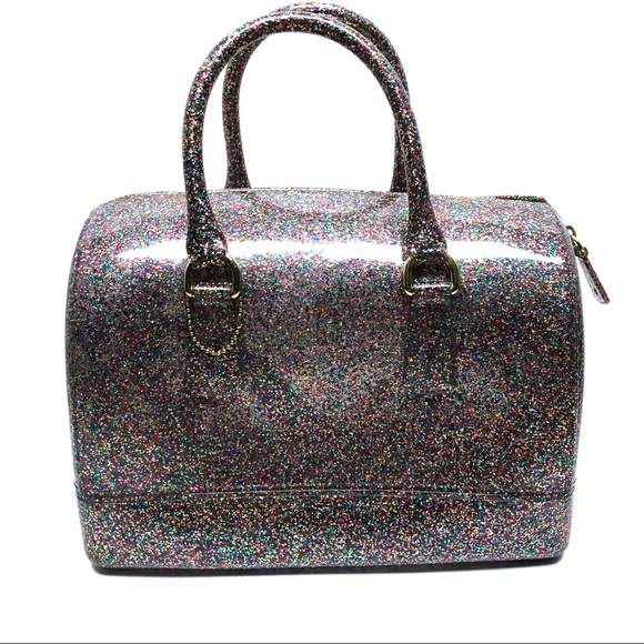 Furla Handbags - FURLA Candy Glitter Rubber Satchel Jelly Bag